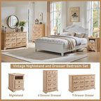 Vintage 6 Drawers Wood Dresser Chests, Rustic Dressers Chset Organizer