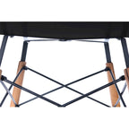 Dover 47 Modern Round Dining Table for 4 - Mid-Century Classic Table with Glass/Wood Tabletop for Home Living Room and Kitchen