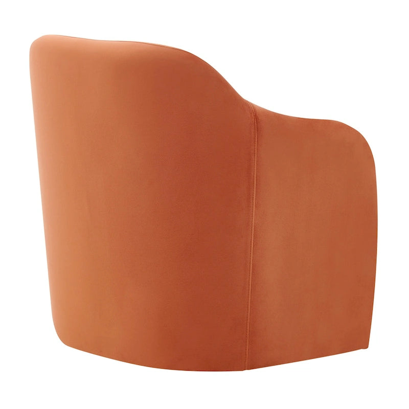 Zella Velvet Fabric Accent Arm Chair