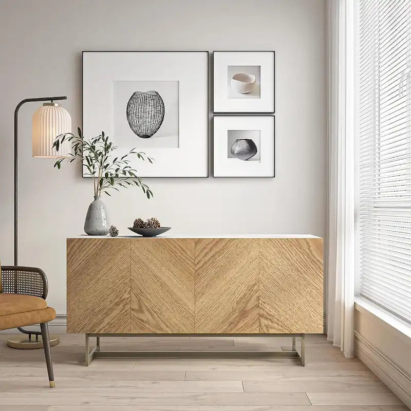 Roomfitters Media Console Cabinet/TV Stand/Side board up to 60 - 58 inches