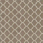 HomePop Mocha Cream Quatrefoil Pattern Parson Chairs (Set of 2)