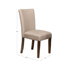HomePop Mocha Cream Quatrefoil Pattern Parson Chairs (Set of 2)