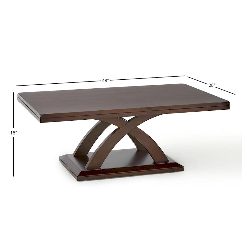 Steve Silver Avellino Modern Espresso Finish Wood Coffee Table