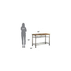 Homestyles Orleans Kitchen Island with Butcher Block Top, 52W