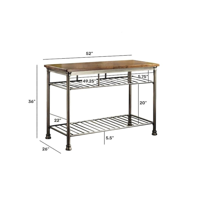 Homestyles Orleans Kitchen Island with Butcher Block Top, 52W