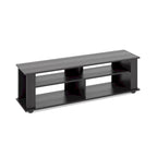 Bakersfield Black Wooden TV Stand, for TVs up to 75