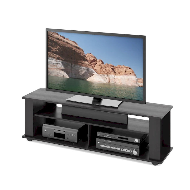 Black Wooden TV Stand - Up to 75" TVs