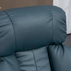 HOMCOM Massage Recliner Chair with Ottoman, 360 Swivel Recliner and Footstool, PU Leather Reclining Chair, Gray