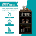 Mixoy Kitchen Table and Stools Set with 3 Storage Shelves,Bistro Bar Table with Bar Stools,Bar Counter,Suitable for Drinking
