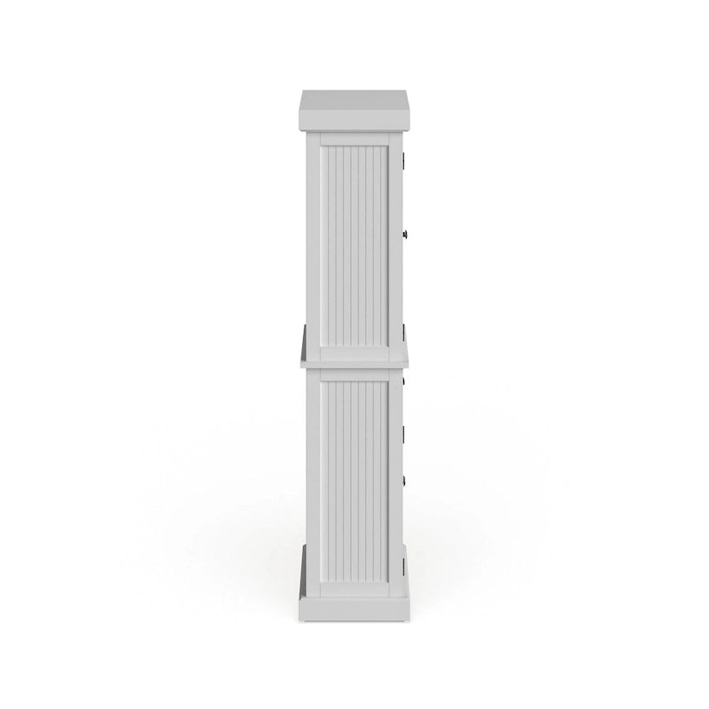 Homestyles Nantucket Sanded Off-White Pantry with Four Doors - N/A