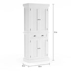 Homestyles Nantucket Sanded Off-White Pantry with Four Doors - N/A