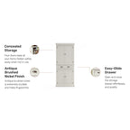Homestyles Nantucket Sanded Off-White Pantry with Four Doors - N/A
