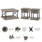 Coliseum Square Coffee Table with End Tables by Bush Furniture