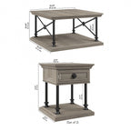 Coliseum Square Coffee Table with End Tables by Bush Furniture