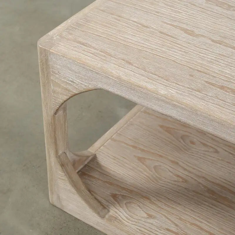 White Wash Reclaimed Wood Coffee Table - 67" Large