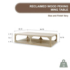 White Wash Reclaimed Wood Coffee Table - 67" Large