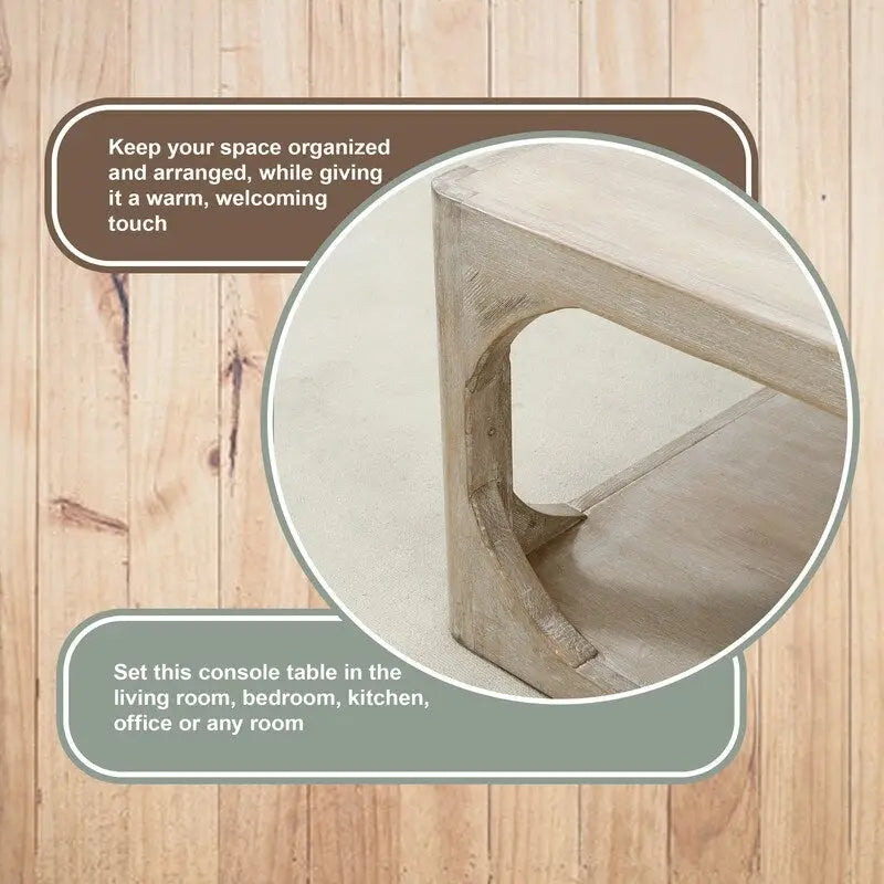 White Wash Reclaimed Wood Coffee Table - 67" Large