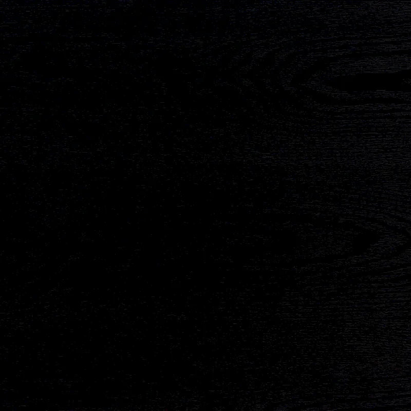 Black Fluted Coffee Table - Metal Legs with Drawer