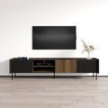 Walnut/Black Modern TV Stand - Up to 85" TVs
