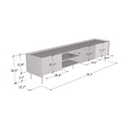 Walnut/Black Modern TV Stand - Up to 85" TVs