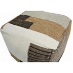 Home&Manor Wool Cotton Anacani Pouf