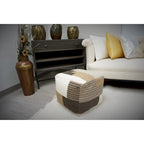Home&Manor Wool Cotton Anacani Pouf