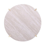 SEI Furniture Aldea Round Faux Marble Coffee Table with Shelf