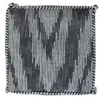 Sevita Gray Modern Electrostatic Geometric Pouf Ottoman
