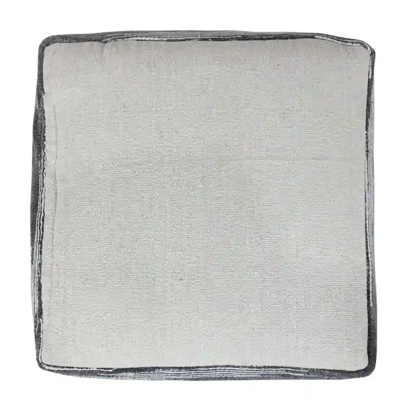 Sevita Gray Modern Electrostatic Geometric Pouf Ottoman