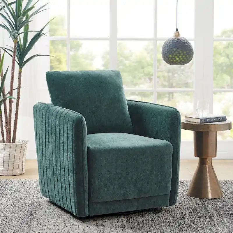 Madison Park Paloma Upholstered 360 Degree Swivel Chair