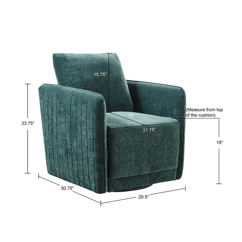 Madison Park Paloma Upholstered 360 Degree Swivel Chair