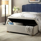 Porch & Den Camero Beige Tufted Storage Bench