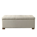 Porch & Den Camero Beige Tufted Storage Bench