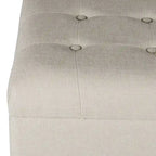 Porch & Den Camero Beige Tufted Storage Bench