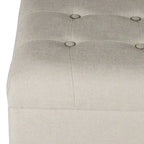 Porch & Den Camero Beige Tufted Storage Bench