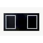 Silver Orchid Amann Contemporary Black 84-inch Glass Top Dining Table