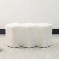Adeco 35 Long Ottoman Bench Velvet Polygon Foot Stool