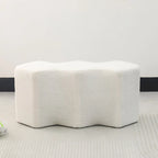 Adeco 35 Long Ottoman Bench Velvet Polygon Foot Stool