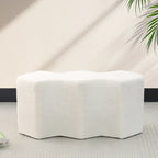 Adeco 35 Long Ottoman Bench Velvet Polygon Foot Stool