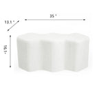 Adeco 35 Long Ottoman Bench Velvet Polygon Foot Stool
