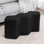 Adeco 35 Long Ottoman Bench Velvet Polygon Foot Stool