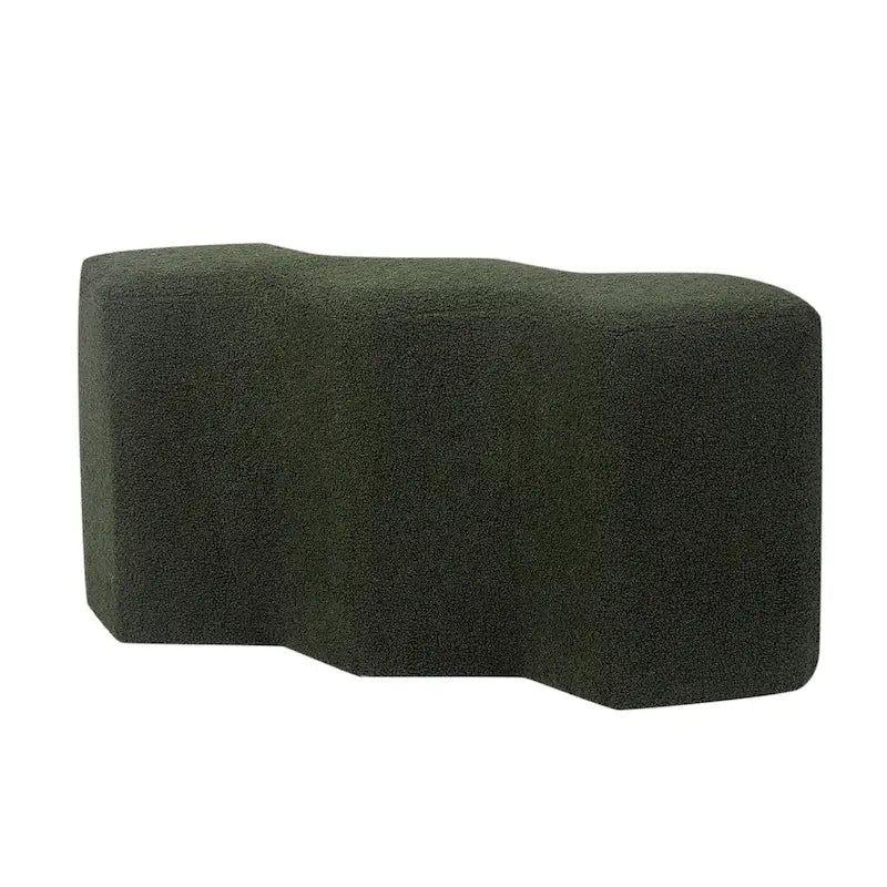Adeco 35 Long Ottoman Bench Velvet Polygon Foot Stool