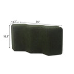 Adeco 35 Long Ottoman Bench Velvet Polygon Foot Stool