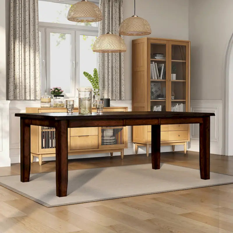 Furniture of America Paur Cottage Cherry 78-inch Expanding Dining Table