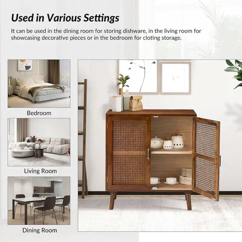 Borsippa 2-Door Accent Cabinet with Shelves by HULALA HOME