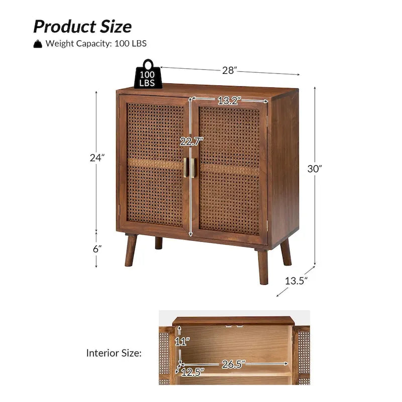 Borsippa 2-Door Accent Cabinet with Shelves by HULALA HOME
