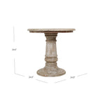 Kafe Natural Mango Wood Round Side Table by East at Main