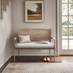 Madison Park Willshire Beige Reclaimed Natural Settee