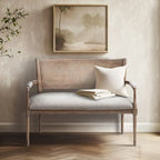 Madison Park Willshire Beige Reclaimed Natural Settee