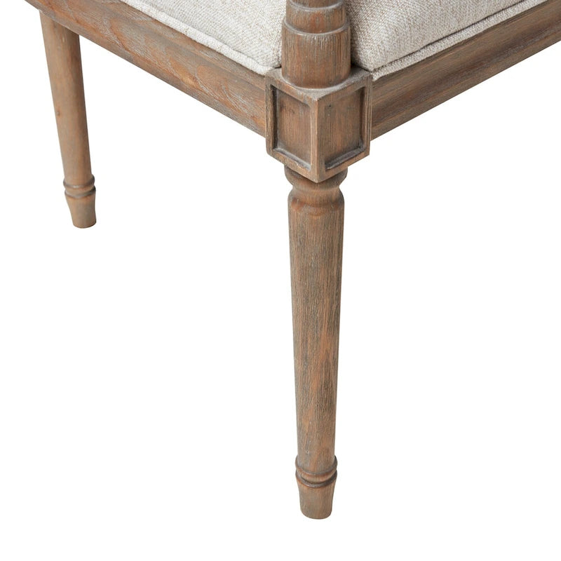 Madison Park Willshire Beige Reclaimed Natural Settee